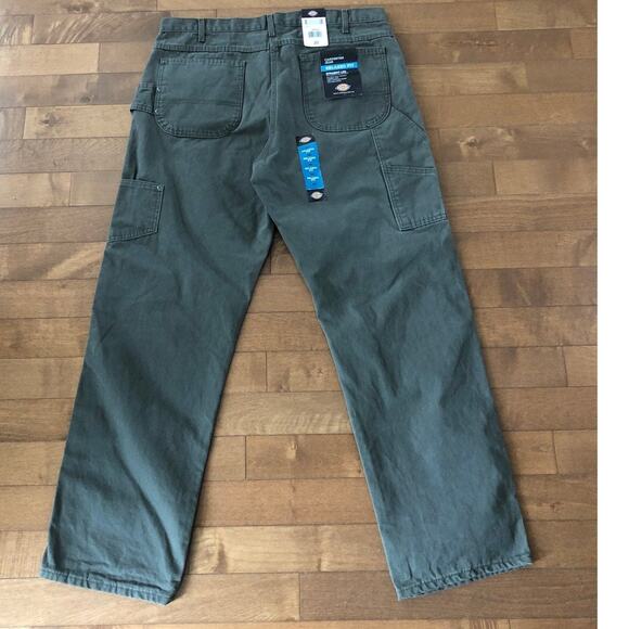 NWT Dickies Carpenter jean relaxed fit straight fit green size 38 x 32 - Picture 10 of 12
